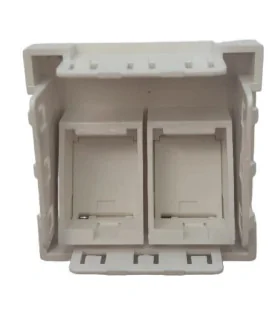 تجهيزات شبكه فيس پليت دانوب دو پورت 45 درجه