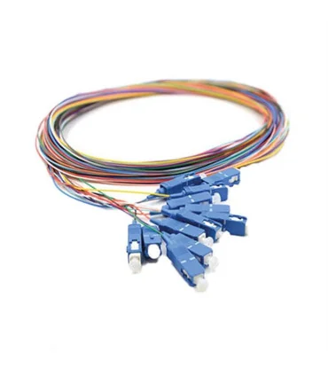 پیگتیل فیبر نوری سینگل مد 12 رنگ SC-UPC 1.5m