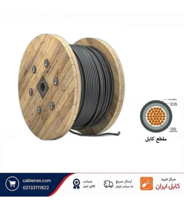 عکس کابل برق افشان مس پرتو الکتریک ‎1*50 | مرکز خرید کابل ایران